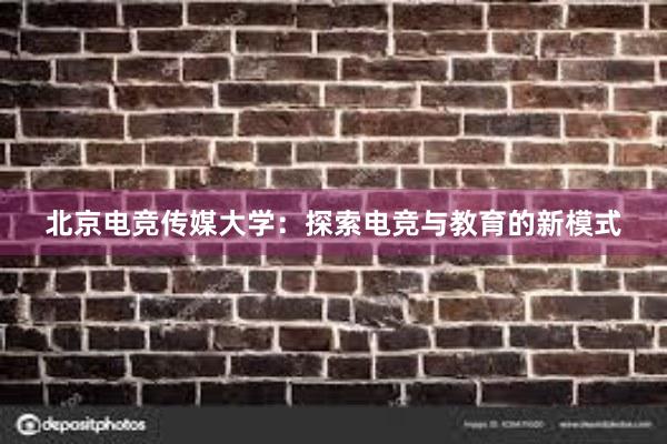 北京电竞传媒大学：探索电竞与教育的新模式